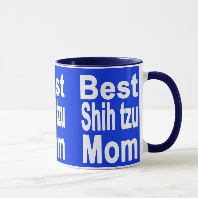 Royal Blue Best Shih tzu Mom Mug, Dog Mug (Right)