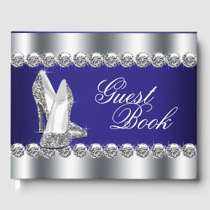 Royal Blue Birthday Party Guest Book