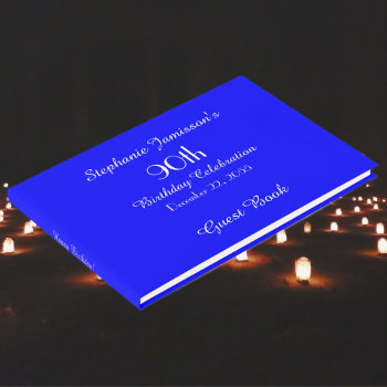 Royal Blue Birthday Party Memory Book  Name  Guest Book by SocolikCardShop at Zazzle