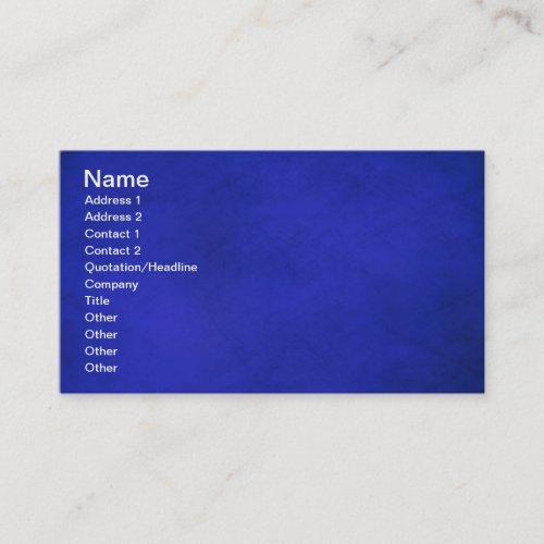 Royal Blue  Black Backgrounds Business Card