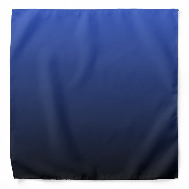 Royal Blue Black Ombre Bandana (Front)
