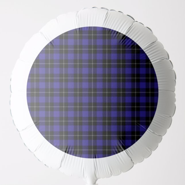 Royal Blue Black Plaid Balloon (Front)