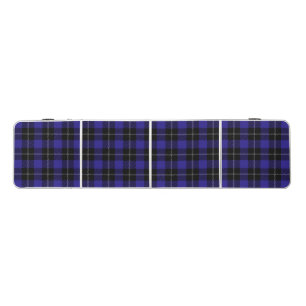Royal Blue Black Plaid Beer Pong Table