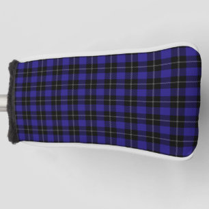 Royal Blue Black Plaid Golf Head Cover