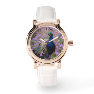 Royal Blue: Blue Peacock In Lavender Field, Watch