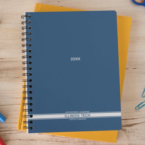 Royal Blue Bottom Stripe Spiral Weekly Planner