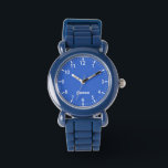Royal Blue Boys Personalized Kids Watch<br><div class="desc">Make every moment magical! Personalize this cute kids’ watch with your child’s name. Perfect for birthdays,  holidays,  and special milestones – a gift full of love and fun!</div>