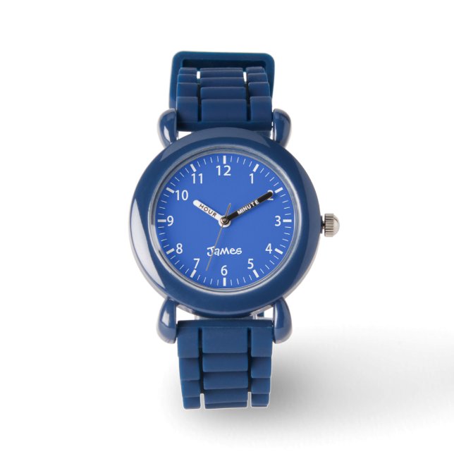 Royal Blue Boys Personalized Kids Watch  (Front)