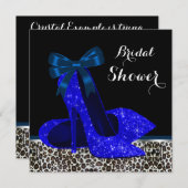 Royal Blue Bridal Shower Invitation (Front/Back)