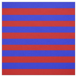 Royal blue, bright red stipe, stripes fabric
