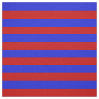 Royal blue, bright red stipe, stripes fabric
