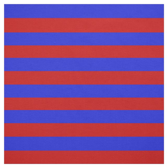 Royal blue, bright red stipe, stripes fabric (Swatch)