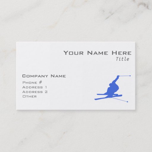 Customizable Royal Blue Business Card