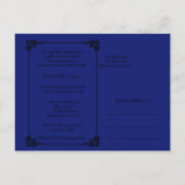 Royal Blue Butterfly Gown Quinceanera Invitation (Back)