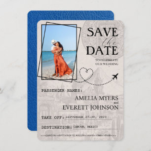 Royal Blue Cancun Passport Save The Date