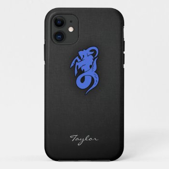 Royal Blue Capricorn Iphone 11 Case by ColorStock at Zazzle