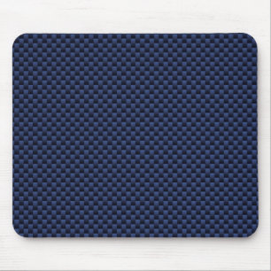 Royal Blue Carbon Fiber Style Weave Print Mouse Pad