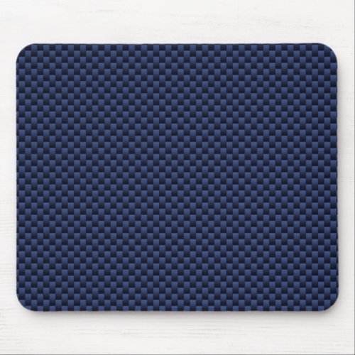 Royal Blue Carbon Fiber Style Weave Print Mouse Pad