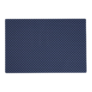 Royal Blue Carbon Fiber Style Weave Print Placemat