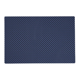 Royal Blue Carbon Fiber Style Weave Print Placemat