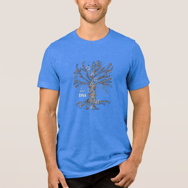 Royal Blue  CAROLINA In Our DNA Tri-Blend Shirt (Front)