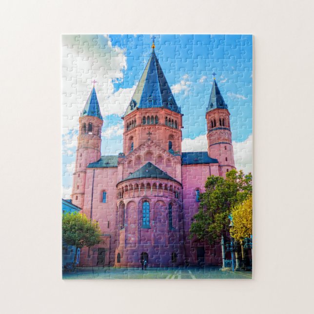 Royal Blue Castle with Clouds and Blue Skies Jigsaw Puzzle (Vertical)