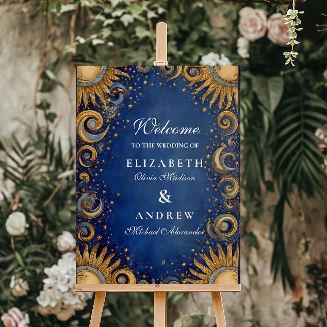 Royal Blue Celestial Wedding Foam Board (Creator Uploaded)