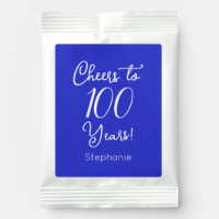 Royal Blue Cheers to 100 Years 100th Birthday