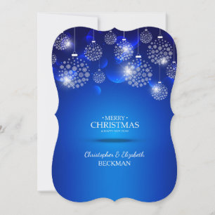 Royal Blue Christmas Card