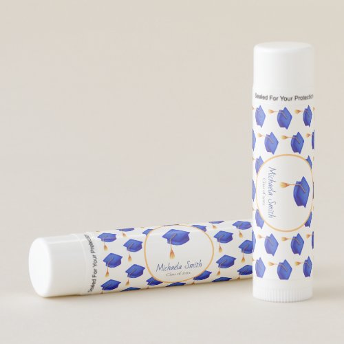 Royal Blue Class of Graduate Party Favor Lip Balm