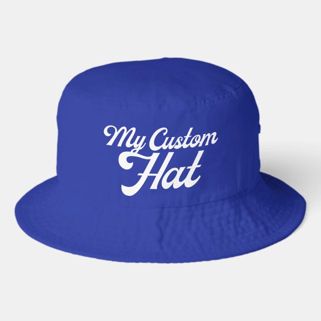 ROYAL BLUE Classic Custom Bucket Hat Blank (Front)