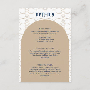 Royal Blue Classic Retro Details Enclosure Card