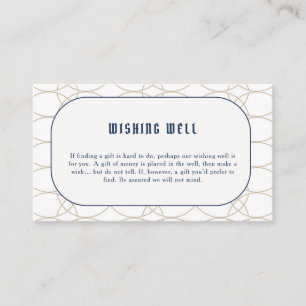 Royal Blue Classic Retro Wishing Well Enclosure Card