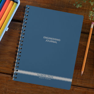Royal Blue Classic Stripe Spiral Notebook