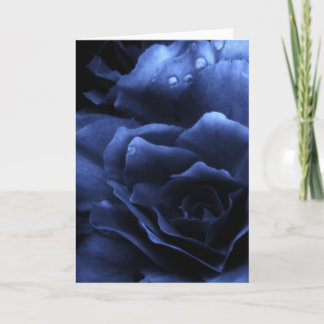 Royal Blue Close Up of a Double Begonia Card
