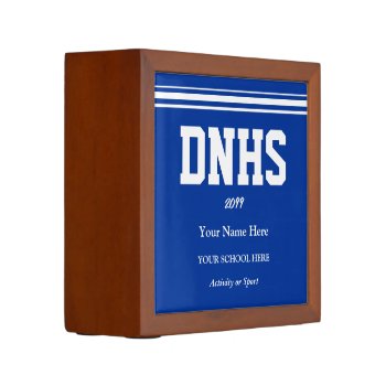 Royal Blue College Or High School Student Desk Organizer by giftsbygenius at Zazzle