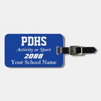 Royal Blue College Or High School Student Luggage Tag by giftsbygenius at Zazzle