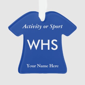 Royal Blue College Or High School Varsity Student Ornament by giftsbygenius at Zazzle