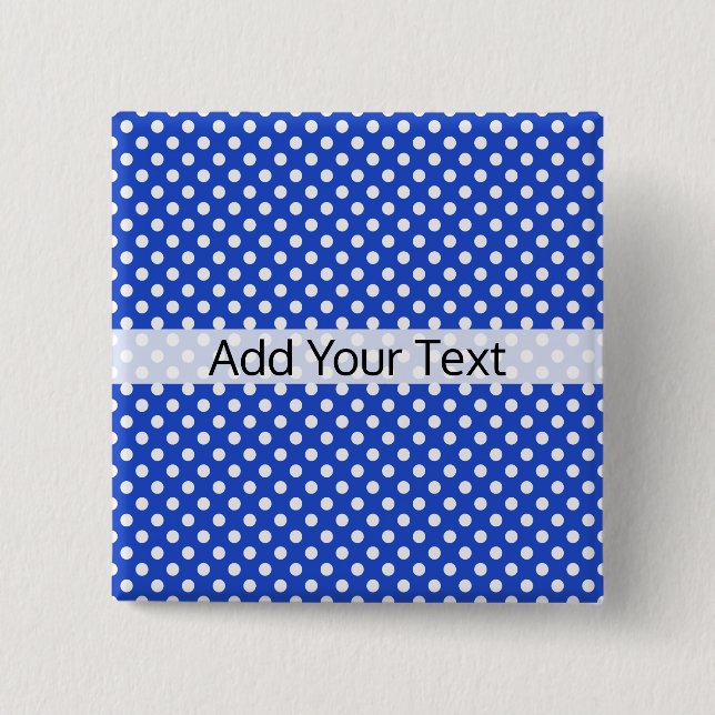 Royal Blue Combination Polka Dots by STaylor Button (Front)