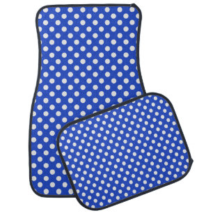 Royal Blue Combination Polka Dots by STaylor Car Mat