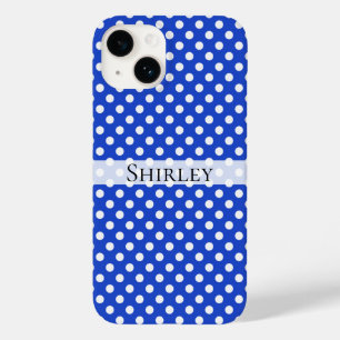 Royal Blue Combination Polka Dots by STaylor Case-Mate iPhone 14 Case