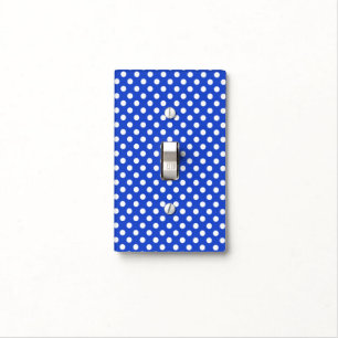 Royal Blue Combination Polka Dots by STaylor Light Switch Cover