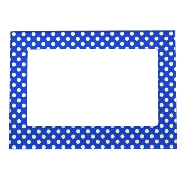 Royal Blue Combination Polka Dots by STaylor Magnetic Photo Frame (Front)