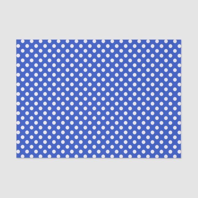 Royal Blue Combination Polka Dots by STaylor Tissue Paper (Front)