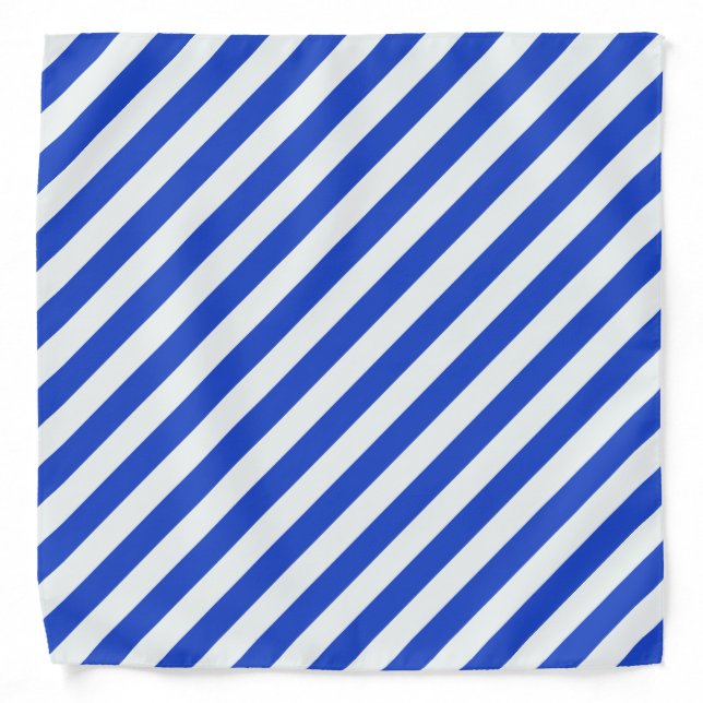 Royal Blue Combination Stripes Bandana (Front)