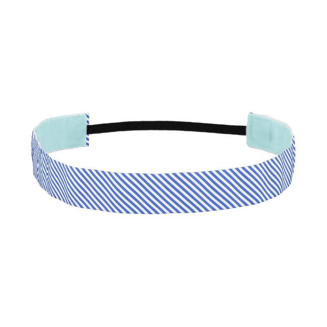 Royal Blue Combination Stripes by Shirley Taylor Athletic Headband (Front)