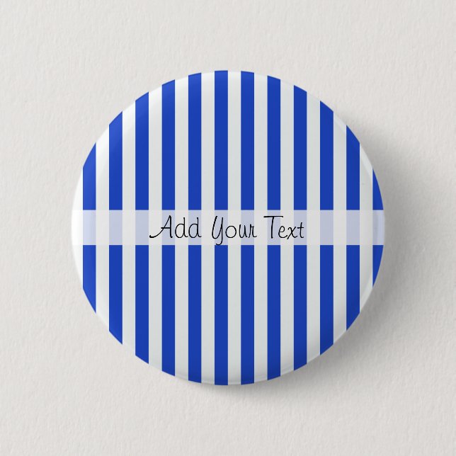 Royal Blue Combination Stripes by Shirley Taylor Button (Front)