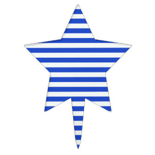 Royal Blue Combination Stripes by Shirley Taylor Cake Topper