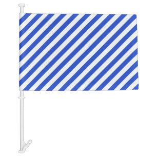 Royal Blue Combination Stripes by Shirley Taylor Car Flag