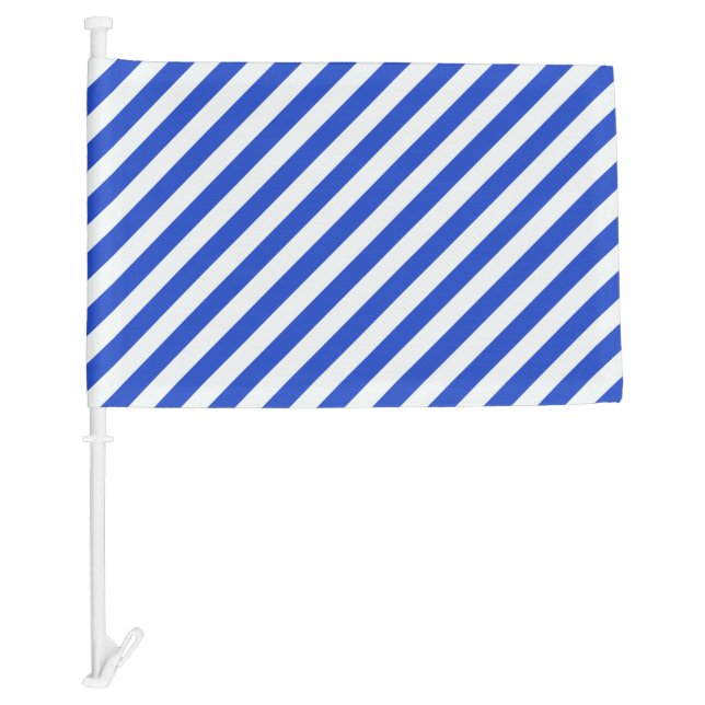 Royal Blue Combination Stripes by Shirley Taylor Car Flag (Front)